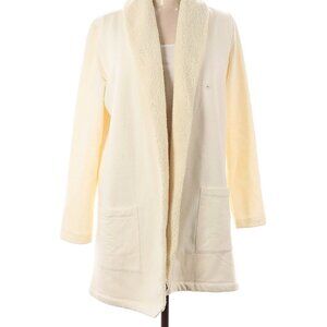 Eddie Bauer Cream Colored Sherpa Lined Cardigan in Medium